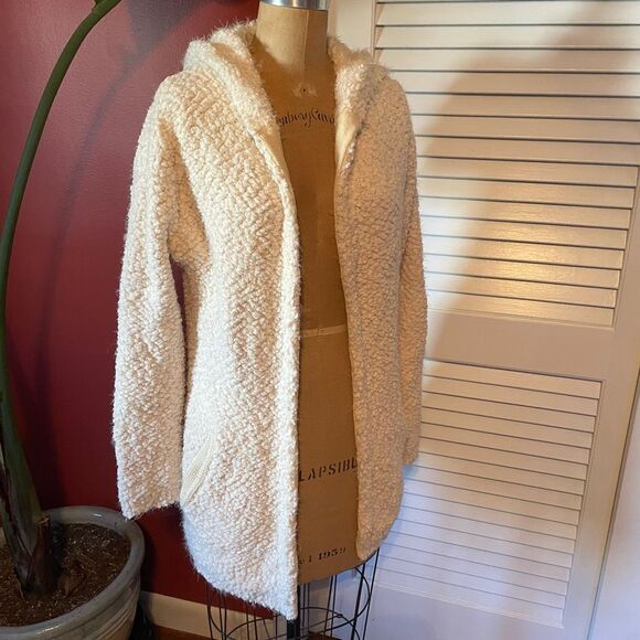 KATSUMI | cream color supper soft hooded teddy style cardigan M - Picture 2 of 8